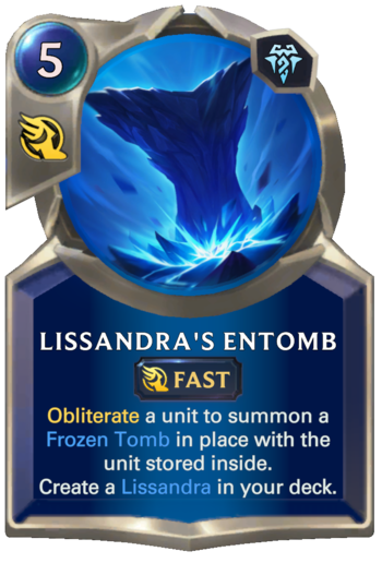 Lissandra's Entomb Card